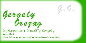 gergely orszag business card